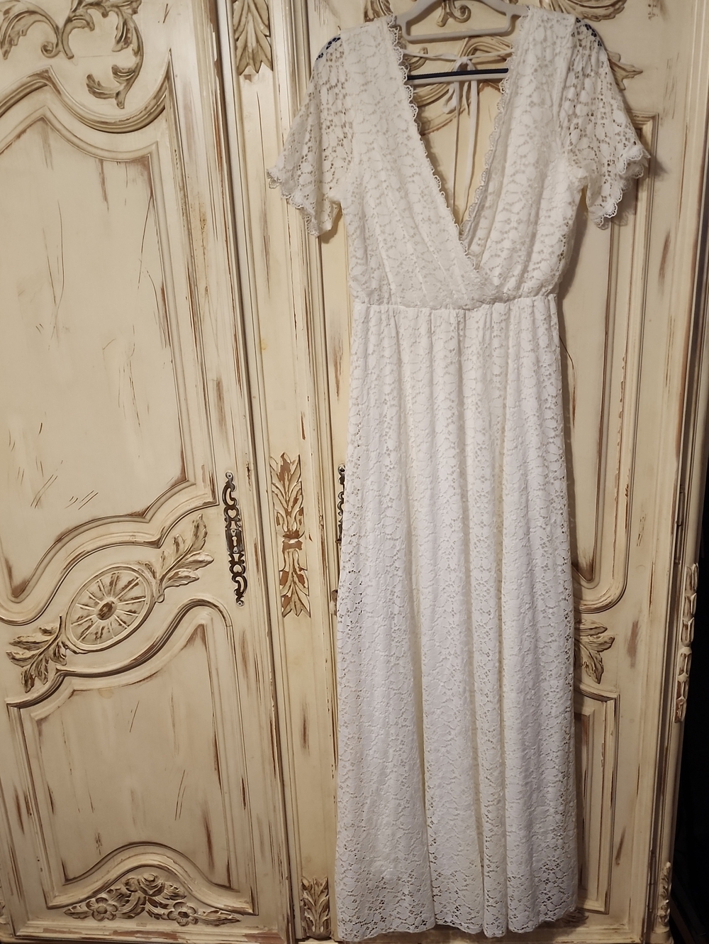 Baltic Born Venice Lace Maxi Dress White Medium Like New